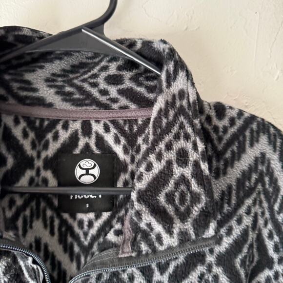 Hooey Men's Size Small Gray Aztec Half Zip Fleece Pullover Sweater - Picture 4 of 8
